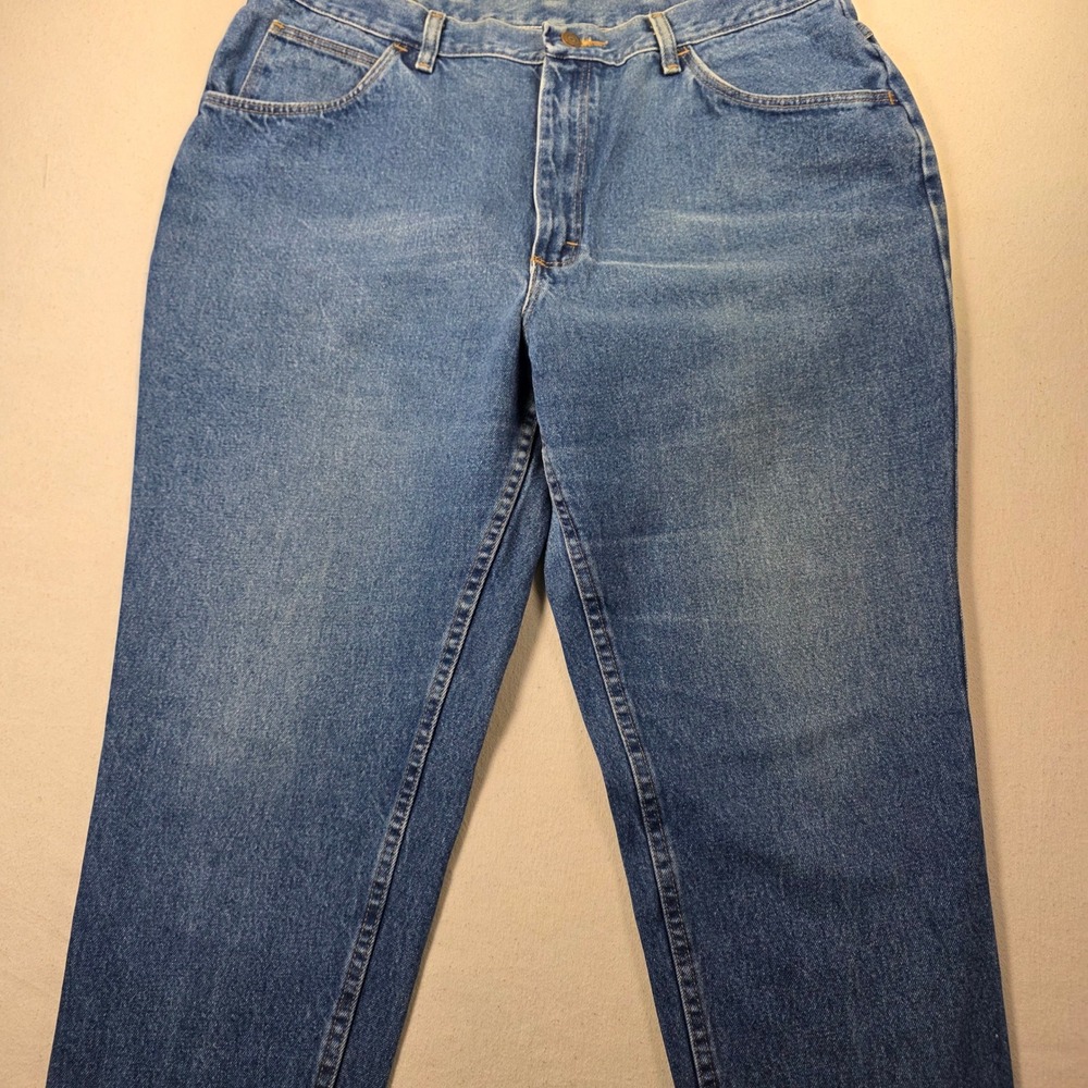 Gitano Vintage 90s High Rise Tapered Mom Jeans Medium Wash Blue Denim